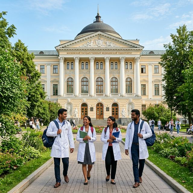 Indian students at Russian medical university